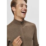 Selected - Berg Trui - Groen - Katoen - Volledige Rits