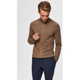 Selected - Berg Trui - Groen - Katoen - Volledige Rits