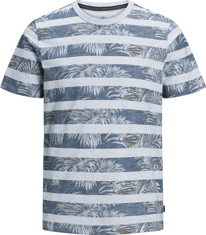 Jack Jones - Jprdustin Blu Aop Tee Ss Crew Neck - Soul Blue - Mannen