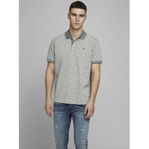 Jack & Jones - JPRBLUWIN POLO SS AOP - Dark Forest - Korte Mouw - Groene Polo met Bloemen