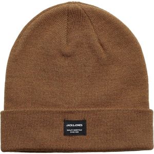 Jack & Jones Heren Muts JACDNA Beanie Rubber Bruin - Maat One size