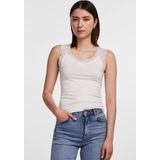 Pieces hemdje met kant - Lace Top - Barbera - Wit