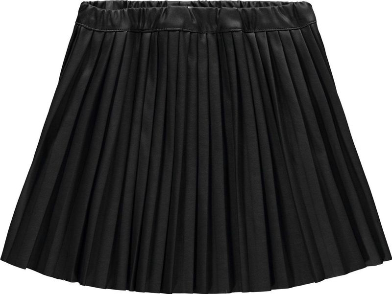 NAME IT - Zwarte Rok - Effen - 100% Polyester - Geschikt voor Kinderen