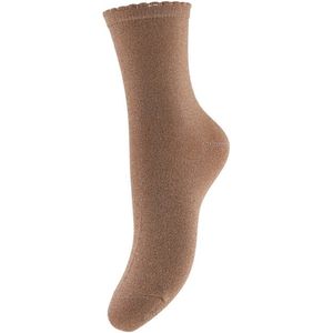 Pieces dames sokken 1-pack - Glitter  - 38  - beige