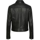 Leren Bikerjack - Zwart - Leer - Ritssluiting