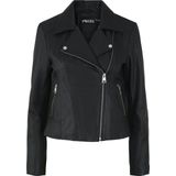 Leren Bikerjack - Zwart - Leer - Ritssluiting