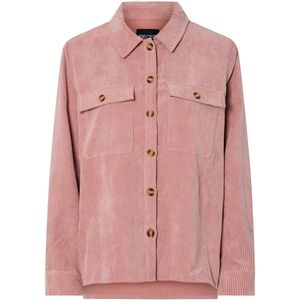 PIECES - Effi - Blouse - Rosa - Klassieke Blouse met Knoopsluiting