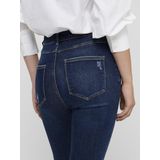 Skinny Fit Jeans - High Waist - Blauw - Katoen