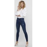 Skinny Fit Jeans - High Waist - Blauw - Katoen