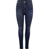 Skinny Fit Jeans - High Waist - Blauw - Katoen
