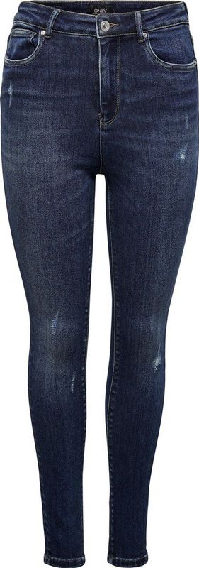 Skinny Fit Jeans - High Waist - Blauw - Katoen
