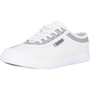 Kawasaki, Schoenen, Dames, Wit, 40 EU, Suède, Glitter Canvas Sneakers