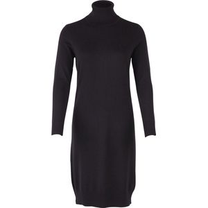 Saint Tropez - Milasz Rollneck Dress - Tricot Jurk - Zwart - 80% Viscose, 20% Polyamide
