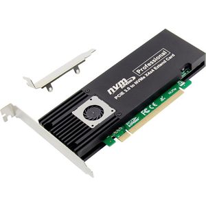 ProXtend - PX-SA-10150 - PCIe x4 NVMe 4-Port M.2 Adapter - Zwart - Hoogwaardige Chipset