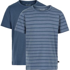 Minymo - T-shirts - 2-Pack - Navy - Katoen - Met Strepen