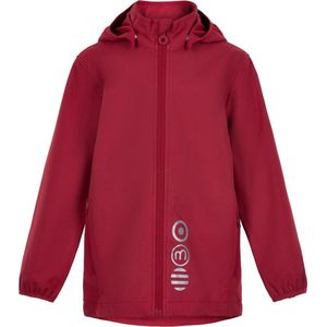 Minymo - Softshell Jas - Rood - Polyester - Waterdicht, Afneembare Capuchon, 2 Zakjes