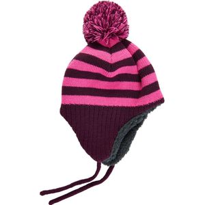 Color Kids - Beanie gestreept voor baby's - Paars - maat 50CM