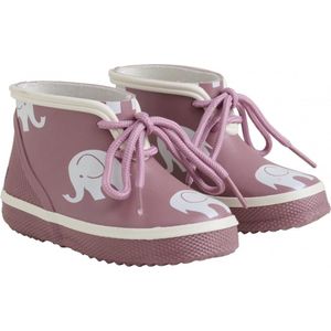 Lage roze (Burlwood) kinderregenlaars met Olifanten Print 23