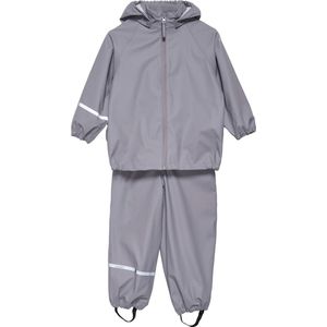 Celavi - Basic Recycle Pu Rainwear Set - Gull - Regenjas en Tuinbroek - 10.000 mm Waterkolom