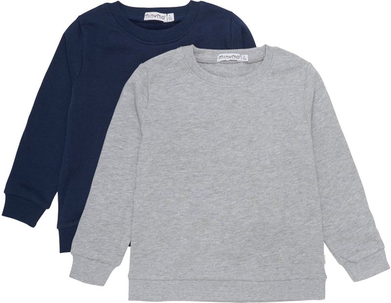 Minymo - Sweat Trui - Verschillende Kleuren - Zachte Binnenkant - 2 Stuks