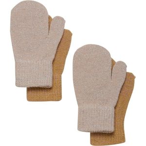 Celavi - Handschoenen voor kinderen - 2-pack - Magic Glitter - Beige & Goud - maat M (3-6 year)
