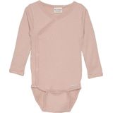 Minymo - Wikkelromper L/S - Rib - Misty Rose - Katoen