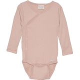 Minymo - Wikkelromper L/S - Rib - Misty Rose - Katoen
