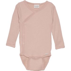 Minymo - Wikkelromper L/S - Rib - Misty Rose - Katoen