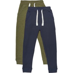 Minymo - Joggingbroek - 2-pack - Dark Olive - Katoen