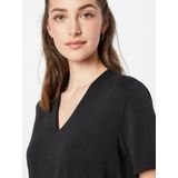FREEQUENT - FQYR - Blouse - Zwart - Elastisch, met V-halslijn