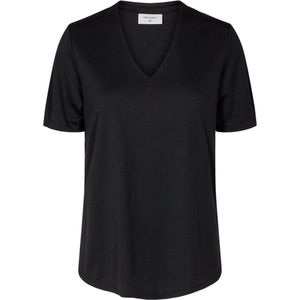 FREEQUENT - FQYR - Blouse - Zwart - Elastisch, met V-halslijn