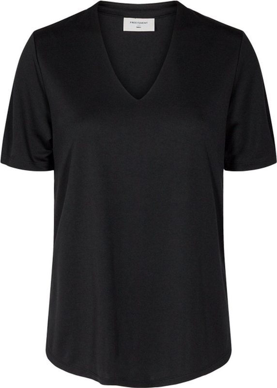 FREEQUENT - FQYR - Blouse - Zwart - Elastisch, met V-halslijn