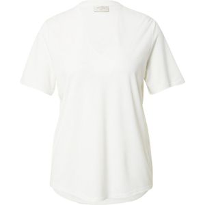 FREEQUENT - FQYR - Blouse - Offwhite - Korte Mouwen - Elastisch met V-halslijn