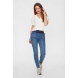 Blouse - Offwhite - Elastisch - V-halslijn - Zonder capuchon