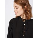 Freequent - Blouse 'APRIL' - Zwart - Wijde Blouse - Lange Mouw