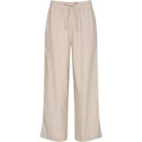 Capri Broek - Sand Melange - Linnen - Met Koord