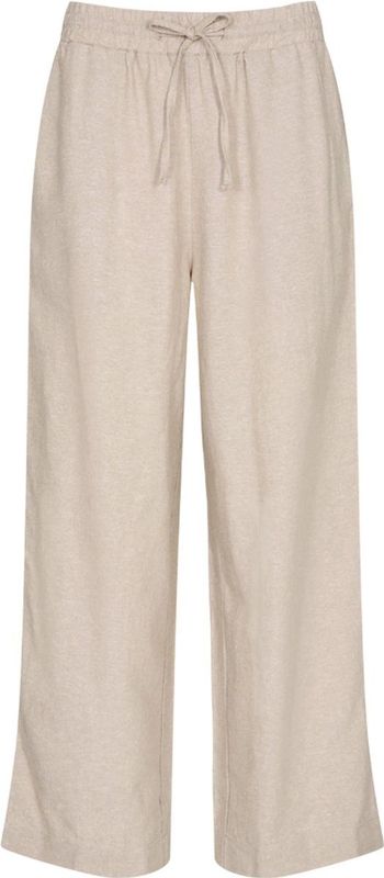 Capri Broek - Sand Melange - Linnen - Met Koord