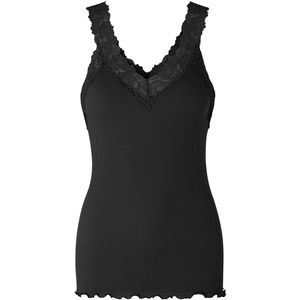 rosemunde Unterziehshirt Bernardine Organic Cotton Top mit wunderschönem Vintage-Spitzenbesatz am V-Ausschnitt