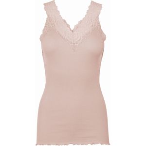 Vintage Powder - Blousetop - Mouwloos - V-hals - Kanten Randje