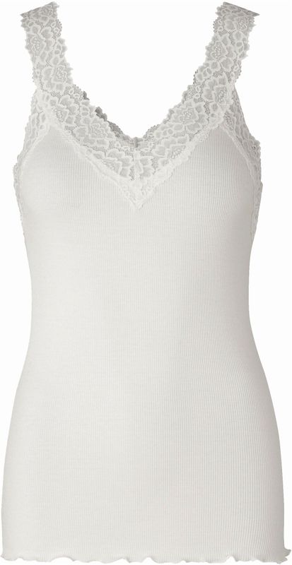 rosemunde Unterziehshirt Bernardine Organic Cotton Top mit wunderschönem Vintage-Spitzenbesatz am V-Ausschnitt