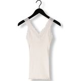 Rosemunde - Bernadine SL V-Neck Top - Gebroken Wit - Zachte Stof