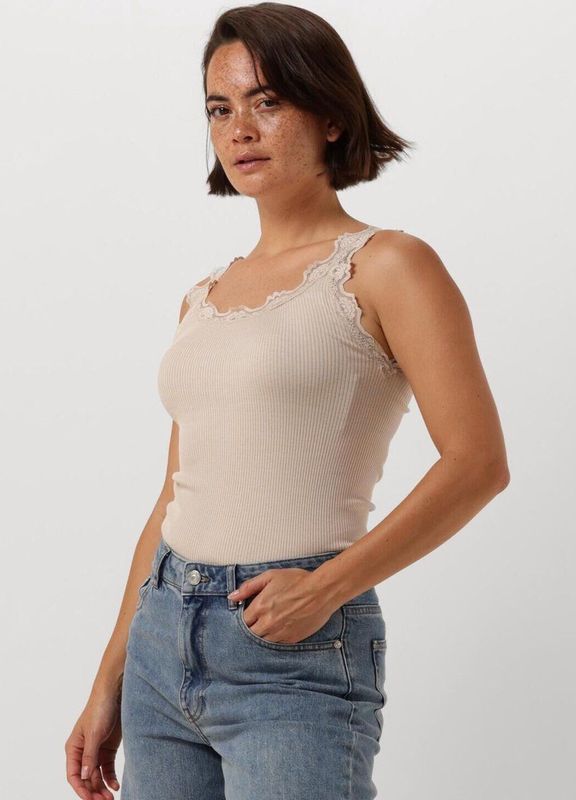 Tanktops - Effen - Geribbeld Gebreid - Mouwloos - Slanke Pasvorm