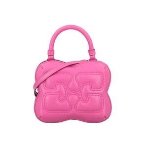 Ganni Butterfly Small Crossbody Tas , Pink , Dames , Maat: ONE Size