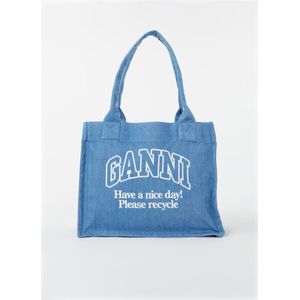 Ganni Shopper tas , Blue , Dames , Maat: ONE Size