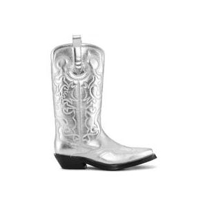 Ganni, Dames, Schoenen, Grijs, Maat: 36 EU Leer,