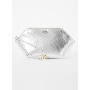 Ganni Bou clutch van leer met logo