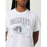 Ganni, Dames, Tops, Wit, Maat: 2XS Katoen,