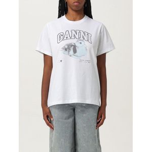 Ganni, Dames, Tops, Wit, Maat: 2XS Katoen,