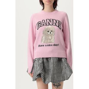 Ganni - Gebreide Trui - Roze - Wolmix