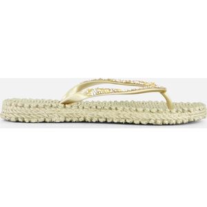 Ilse Jacobsen Slippers met grove glitter CHEERFUG - 780 Platin